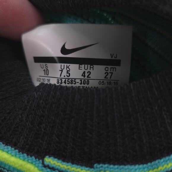 Nike Free RN Motion Flyknit Athletic Shoe Womens Size 10 834585-300 Green - Picture 10 of 10